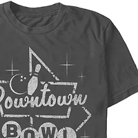 Mens Short Sleeve Bowling Graphic T-Shirt
