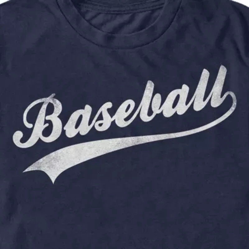 Mens Short Sleeve Baseball Graphic T-Shirt