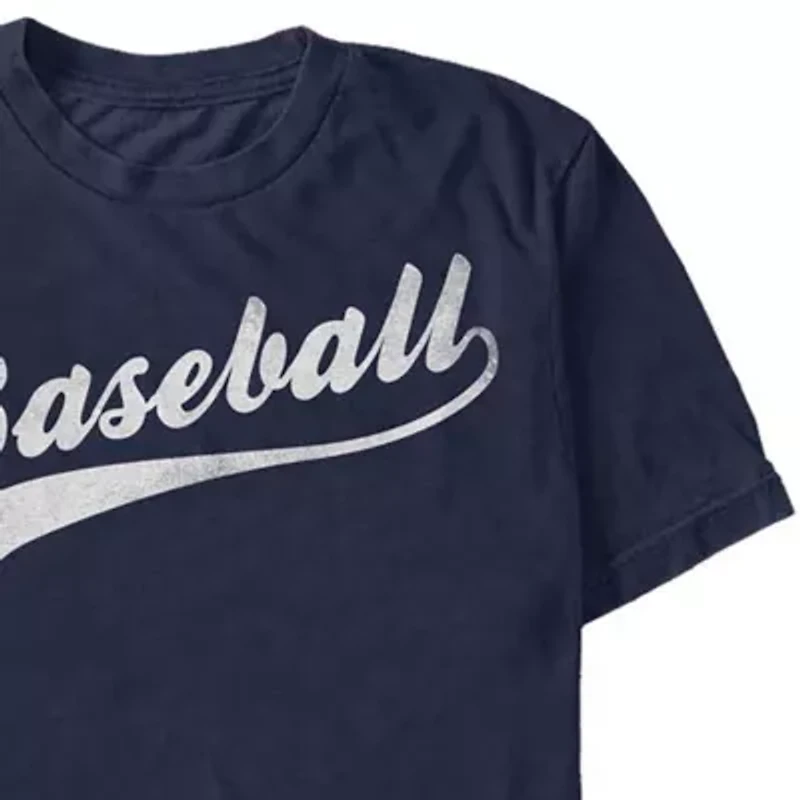 Mens Short Sleeve Baseball Graphic T-Shirt