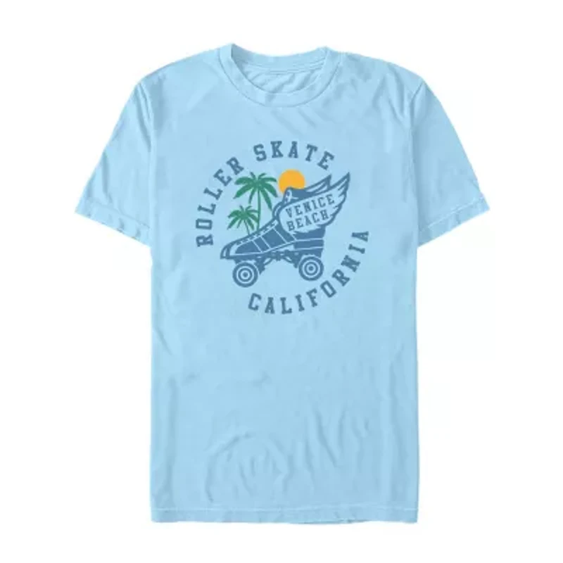 Mens Short Sleeve Roller Skating Graphic T-Shirt
