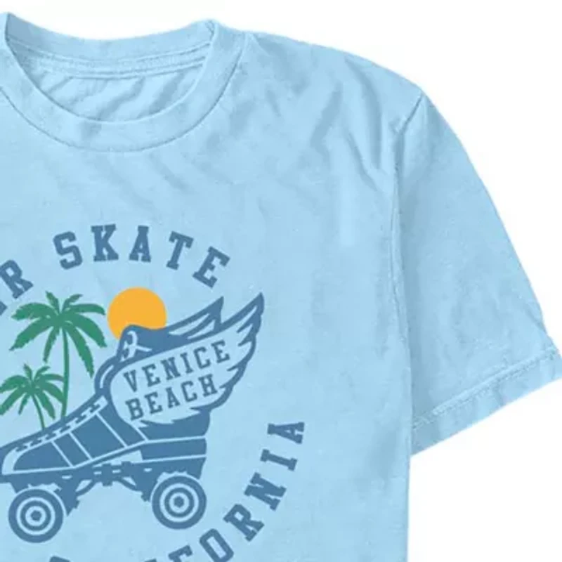 Mens Short Sleeve Roller Skating Graphic T-Shirt