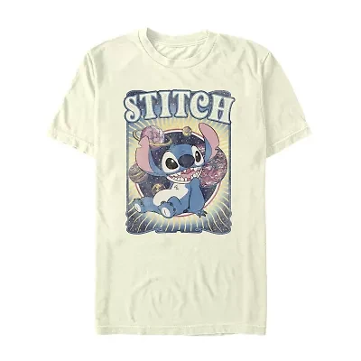 Mens Short Sleeve Stitch Graphic T-Shirt