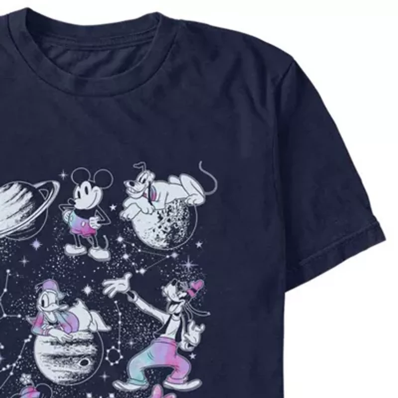 Mens Short Sleeve Mickey and Friends Graphic T-Shirt