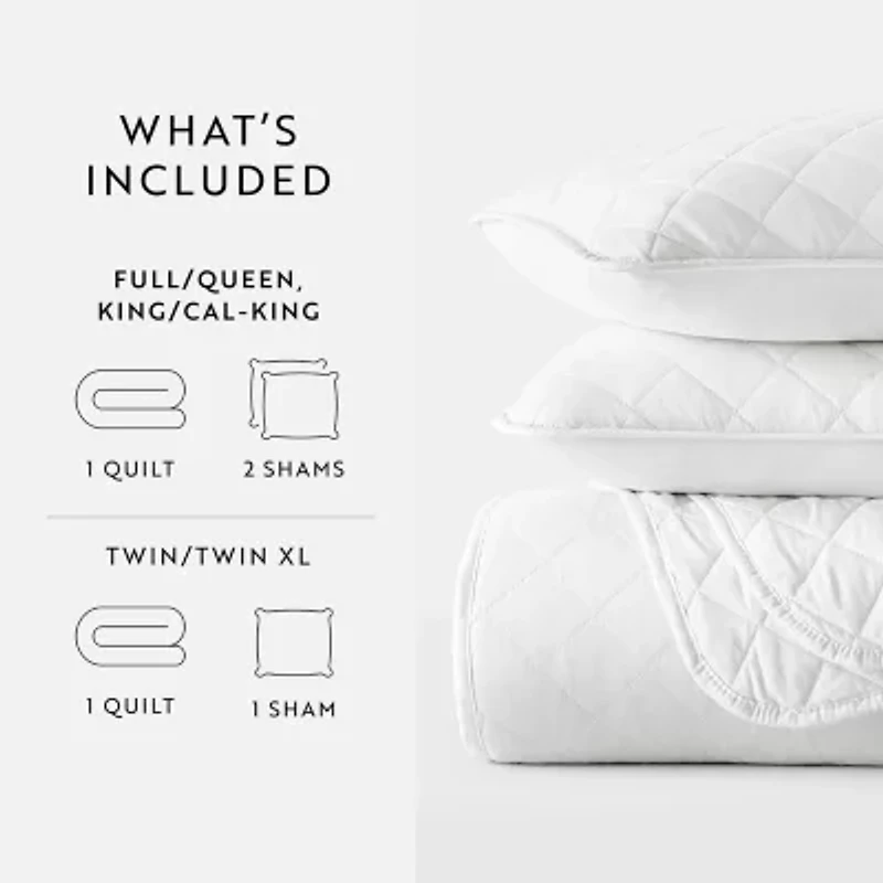 Casual Comfort Diamond Stitch Quilt Set