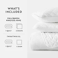 Casual Comfort Diamond Stitch Quilt Set