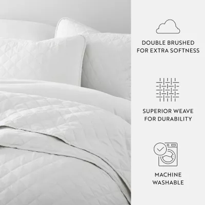 Casual Comfort Diamond Stitch Quilt Set