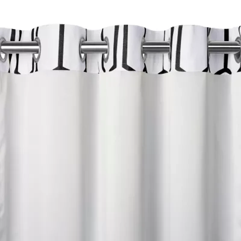 Elrene Home Fashions Kaiden Geometric Grommet Top Blackout Single Curtain Panel