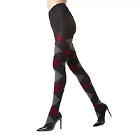 MeMoi Womens Textured Argyle Sweater 1 Pair Tights