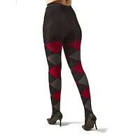 MeMoi Womens Textured Argyle Sweater 1 Pair Plus Tights