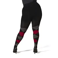 MeMoi Womens Textured Argyle Sweater 1 Pair Plus Tights