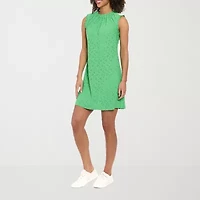 London Times Womens Sleeveless Shift Dress