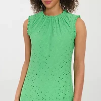 London Times Womens Sleeveless Shift Dress