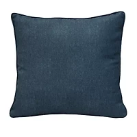 Outdoor Dècor 18 X 18 In Solid Olefin Textured Blue Square Throw Pillow