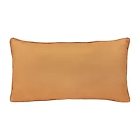 Outdoor Dècor 14 X 26 In Solid Olefin Textured Lumbar Mustard Rectangular Throw Pillow