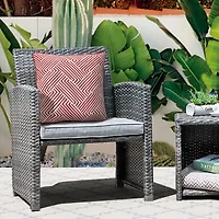 Outdoor Decor 18 X 18 In Printed Red Square Throw Pillow