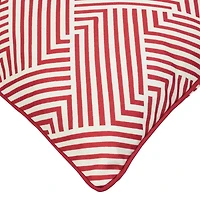 Outdoor Decor 18 X 18 In Printed Red Square Throw Pillow