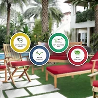 Outdoor Decor 18 X 18 In Printed Red Square Throw Pillow