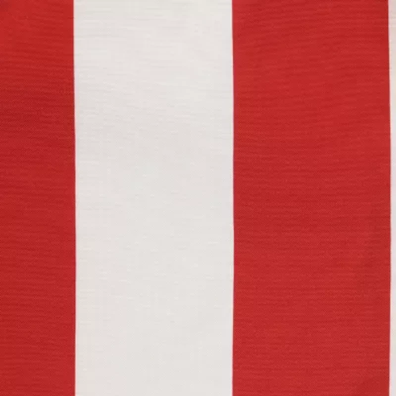 Outdoor Dècor 14 X 26 In Printed Stripe Lumbar Red Rectangular Throw Pillow