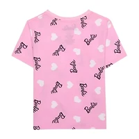 Little & Big Kid Girls Crew Neck Short Sleeve Regular Fit Barbie Graphic T-Shirt