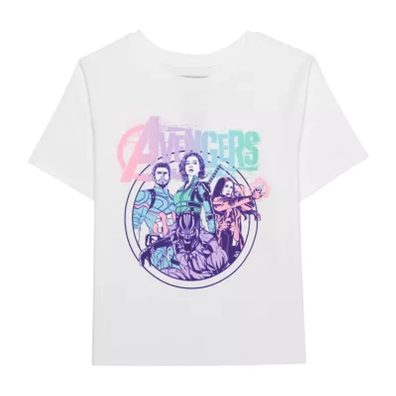 Little & Big Kid Girls Crew Neck Short Sleeve Regular Fit Hello Kitty Graphic T-Shirt