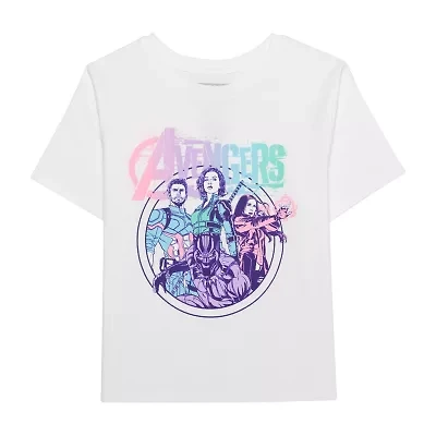 Little & Big Kid Girls Crew Neck Short Sleeve Regular Fit Hello Kitty Graphic T-Shirt