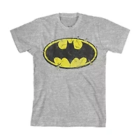 Little & Big Kid Boys Crew Neck Short Sleeve Loose Fit Batman Graphic T-Shirt