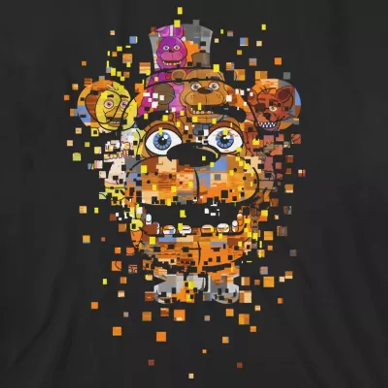 Little & Big Kid Boys Crew Neck Short Sleeve Loose Fit Five Nights at Freddys Graphic T-Shirt