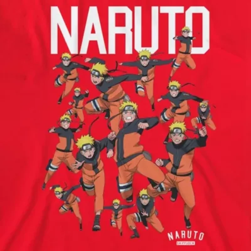 Little & Big Kid Boys Crew Neck Short Sleeve Loose Fit Naruto Graphic T-Shirt