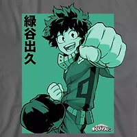 Deku Punch Little & Big Kid Boys Crew Neck Short Sleeve Loose Fit Graphic T-Shirt