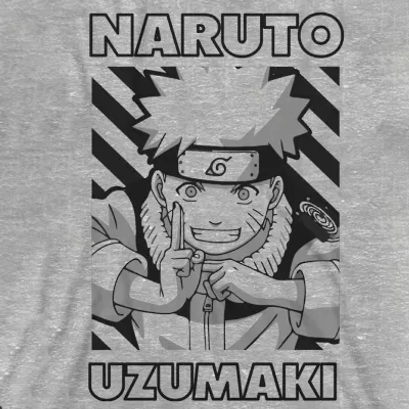 Little & Big Kid Boys Crew Neck Short Sleeve Loose Fit Naruto Graphic T-Shirt