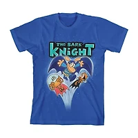 Dog Man Bark Knight Little & Big Kid Boys Crew Neck Short Sleeve Loose Fit Graphic T-Shirt