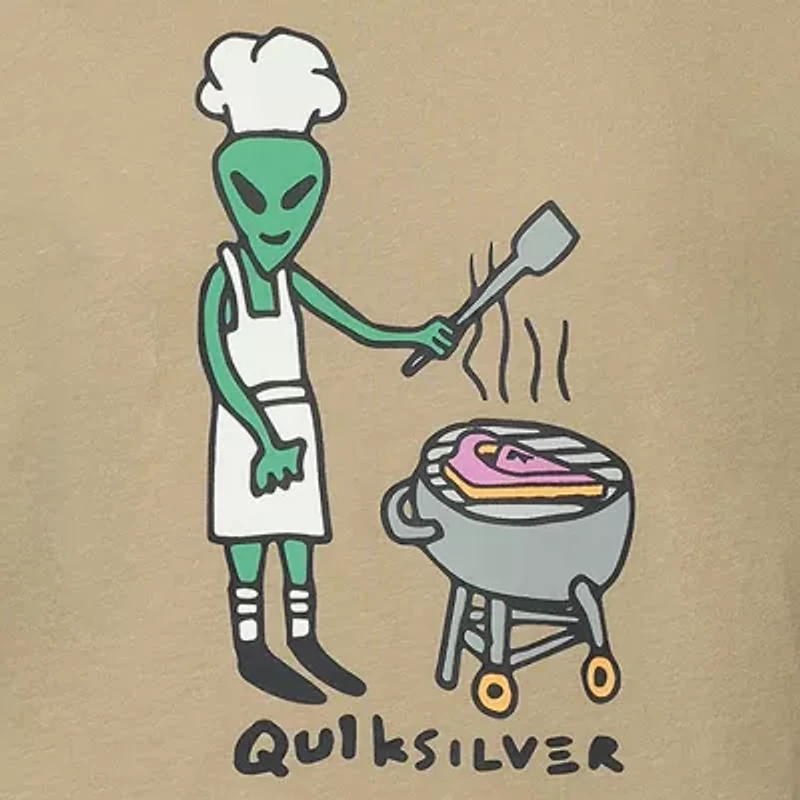 Quiksilver Big Kid Boys Crew Neck Short Sleeve Regular Fit Graphic T-Shirt