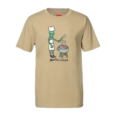 Quiksilver Big Kid Boys Crew Neck Short Sleeve Regular Fit Graphic T-Shirt