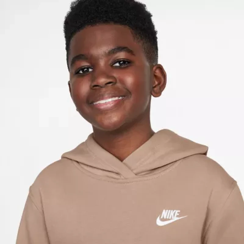 Nike Club Big Kid Unisex Long Sleeve Fleece Active Hoodie