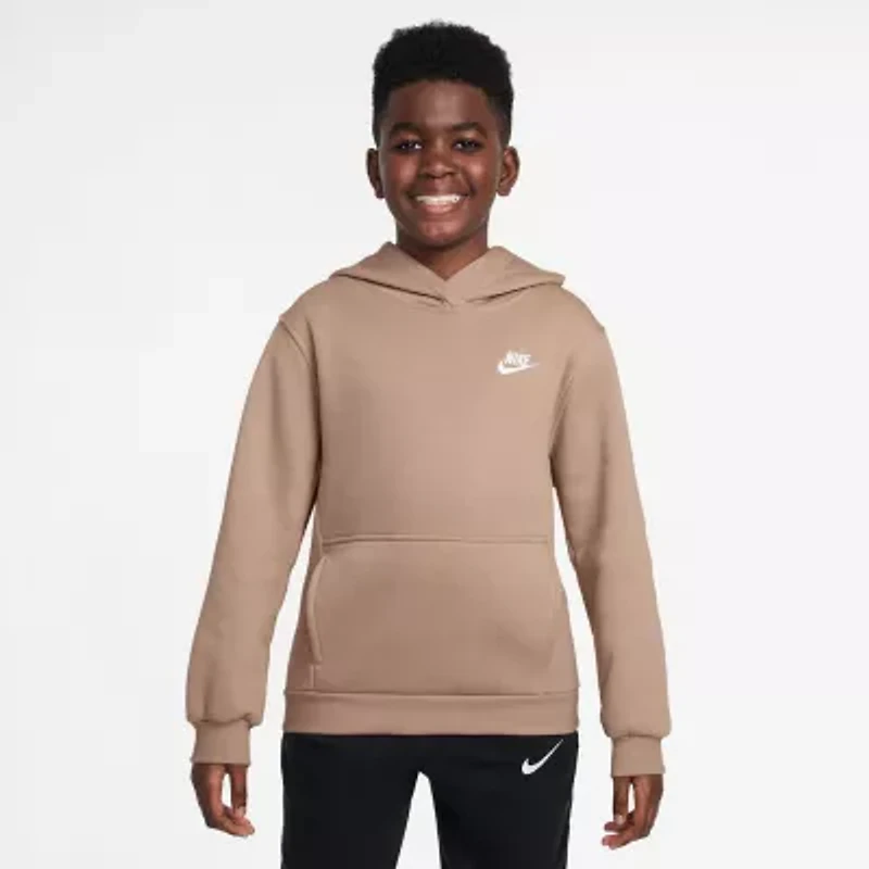 Nike Club Big Kid Unisex Long Sleeve Fleece Active Hoodie