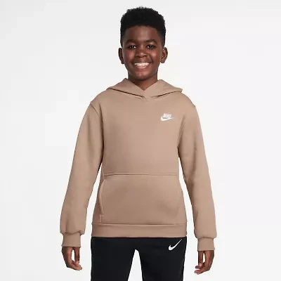Nike Club Big Kid Unisex Long Sleeve Fleece Active Hoodie