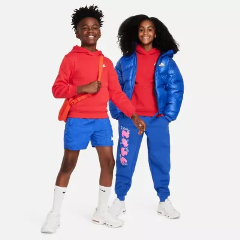 Nike Club Big Kid Unisex Long Sleeve Fleece Active Hoodie