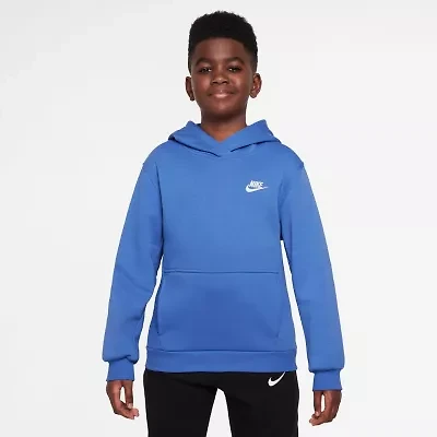 Nike Club Big Kid Unisex Long Sleeve Fleece Active Hoodie