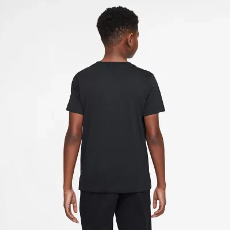 Nike Club Big Kid Unisex Crew Neck Short Sleeve Boxy Fit Graphic T-Shirt