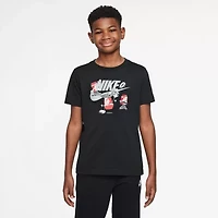 Nike Club Big Kid Unisex Crew Neck Short Sleeve Boxy Fit Graphic T-Shirt
