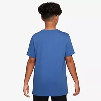 Nike Club Big Kid Unisex Crew Neck Short Sleeve Boxy Fit Graphic T-Shirt