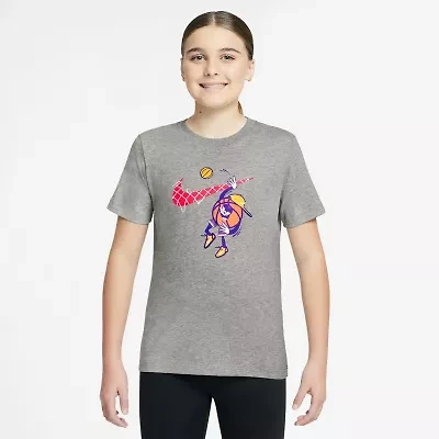 Nike Club Big Kid Unisex Crew Neck Short Sleeve Regular Fit Graphic T-Shirt
