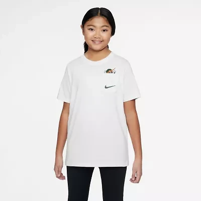Nike Club Big Kid Unisex Crew Neck Short Sleeve Regular Fit Graphic T-Shirt