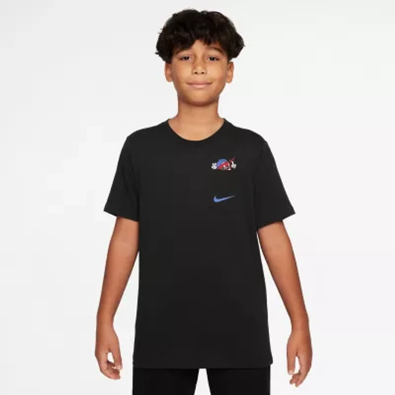 Nike Big Kid Unisex Crew Neck Short Sleeve Regular Fit Graphic T-Shirt