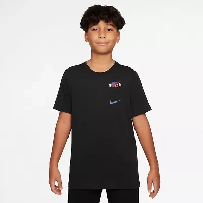 Nike Big Kid Unisex Crew Neck Short Sleeve Regular Fit Graphic T-Shirt