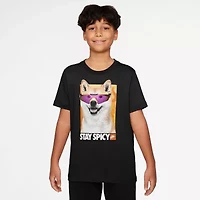 Nike Club Big Kid Unisex Crew Neck Short Sleeve Regular Fit Graphic T-Shirt