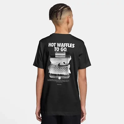 Nike Waffle Big Kid Unisex Crew Neck Short Sleeve Regular Fit Graphic T-Shirt