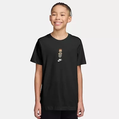 Nike Club Waffle Big Kid Unisex Crew Neck Short Sleeve Regular Fit Graphic T-Shirt
