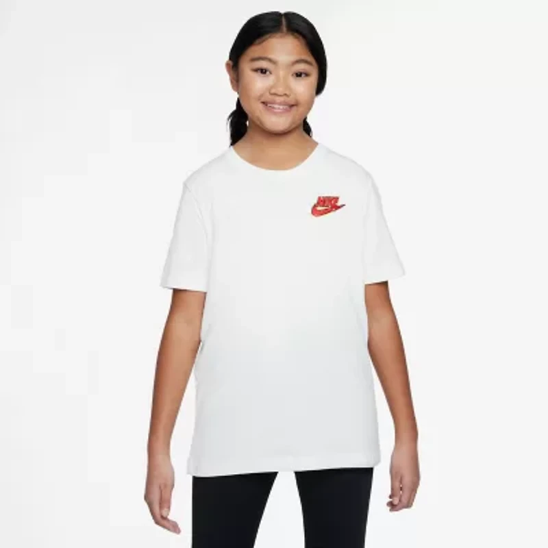 Nike Club Big Kid Unisex Crew Neck Short Sleeve Regular Fit Graphic T-Shirt