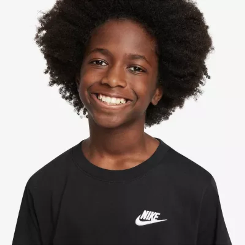 Nike Futura Big Kid Unisex Crew Neck Short Sleeve Regular Fit Graphic T-Shirt